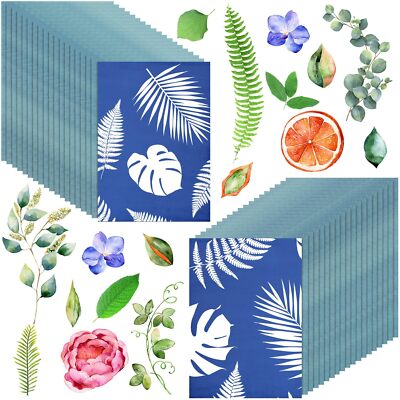 120 Sheets Sun Print Paper Kit Cyanotype Paper Solar Drawing Paper High Sensi...