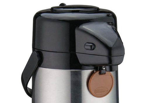 2,5 Liter Airpot Heißgetränke Kaffeespender mit Druckknopf Edelstahl - Bild 4 von 6