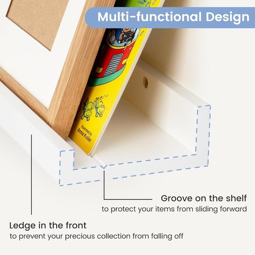 Rustic Solid Pine Wood Shelves - 3-Pack Nursery Wall Storage Solutions - Picture 7 of 10