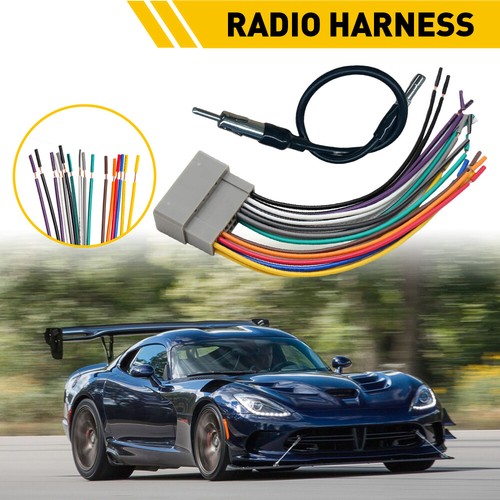 Car Radio Stereo Adapter Wire Fit Cable Jeep/Dodge Harness&Antenna Wrangler US