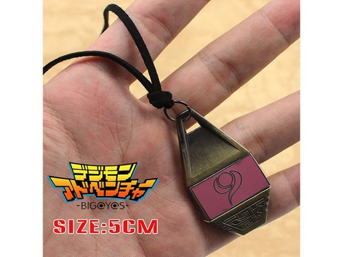 Nuovo Ciondolo Collana Anime Cartoni animati Digimon Etichetta & Stemma Emblema Coraggio - Foto 18 di 22
