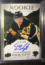 OSKAR SUNDQVIST 16-17 Upper Deck Exquisite Rookie Auto /225 St. Louis Blues RC