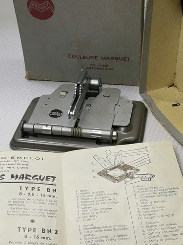 Marguet Colleuse Tri Film 8mm 9.5mm 16mm film splicer Boxed with instructions