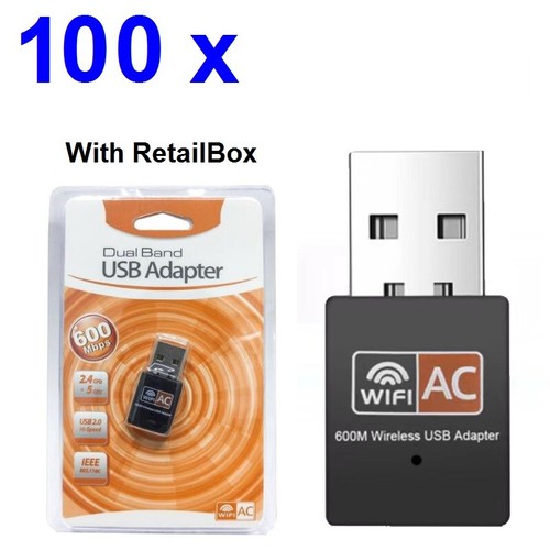 Posten 100 x Mini Dual-Band USB WiFi Wireless Adapter Netzwerkkarte 600Mbps 2,4/5,8G - Bild 10 von 14