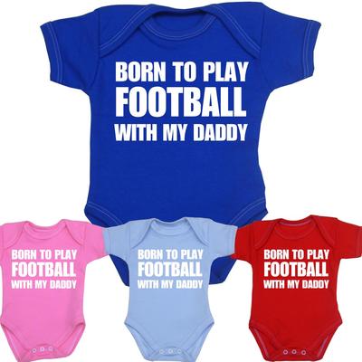 BABYPREM Baby Clothes Boys Girls Bodysuit Vest Creeper Football Daddy  Slogan Fun UK