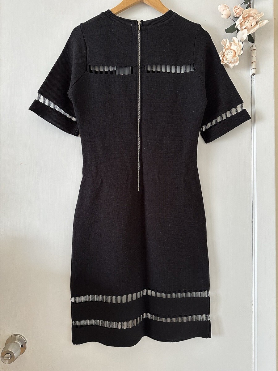 NWT Revolve JOA Los Angeles Womens M Long Knit Black Dress