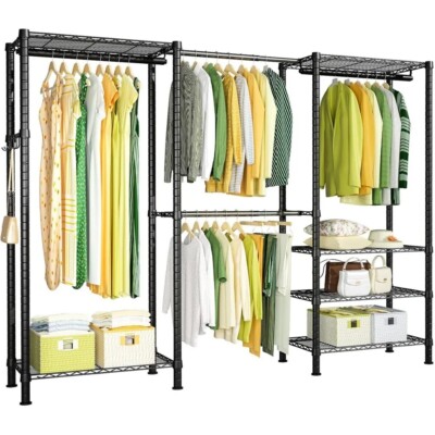Garderobenständer Schwerlast Kleiderständer Garderobe XXL Kleiderschrank Metall