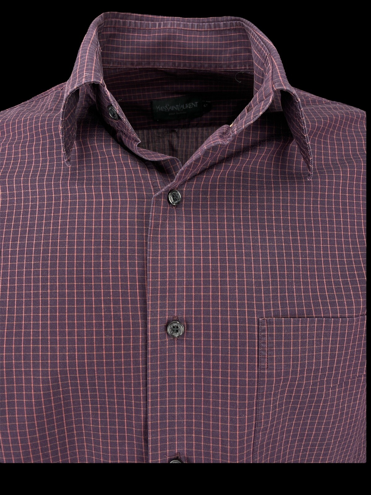 Camicia uomo lusso Yves Saint Laurent vino rosso taglia L