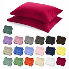 Coppia federe Tinta Unita per cuscini letto i Sogni 3 volani cotone 100% 52x82cm