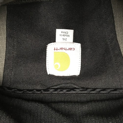 Carhartt Crowley Soft Shell Jacket Mens 2XL Black Fleece Grid Lined Thermal Work - Picture 5 of 10