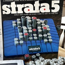 Vintage Strata 5 - Strategy Board Game by Milton Bradley - 1984 Ed - Complete!