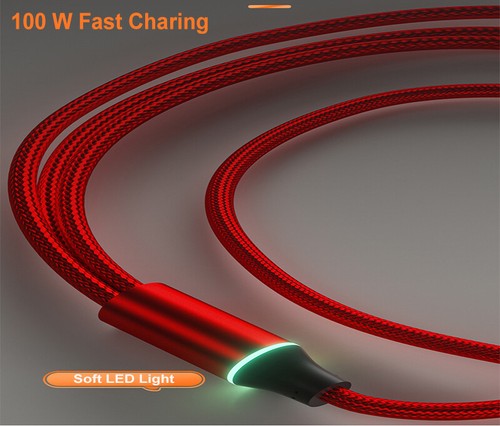 3 in 1 USB Fast Charging Cable 100W/6A for iPhone/Android- 1.2M/2M - Picture 4 of 7