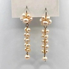 Pearl Flower Dangle Bead Drop boho Retro Fashion Jewelry Earrings E22