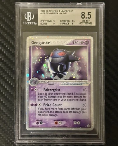 2004 Pokemon EX FireRed and LeafGreen #108 Gengar EX HOLO BGS 8.5 NM-MT