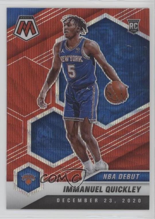2020-21 Panini Mosaic NBA Debut Red Wave Prizm Immanuel Quickley #277 1d5e