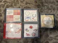 Janome Memory Card Vintage Sewing Machine Embroidery Design Lot of 5