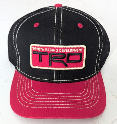 New Toyota Racing Development Red & Black Trucker Hat Denny Hamlin Bubba Wallace