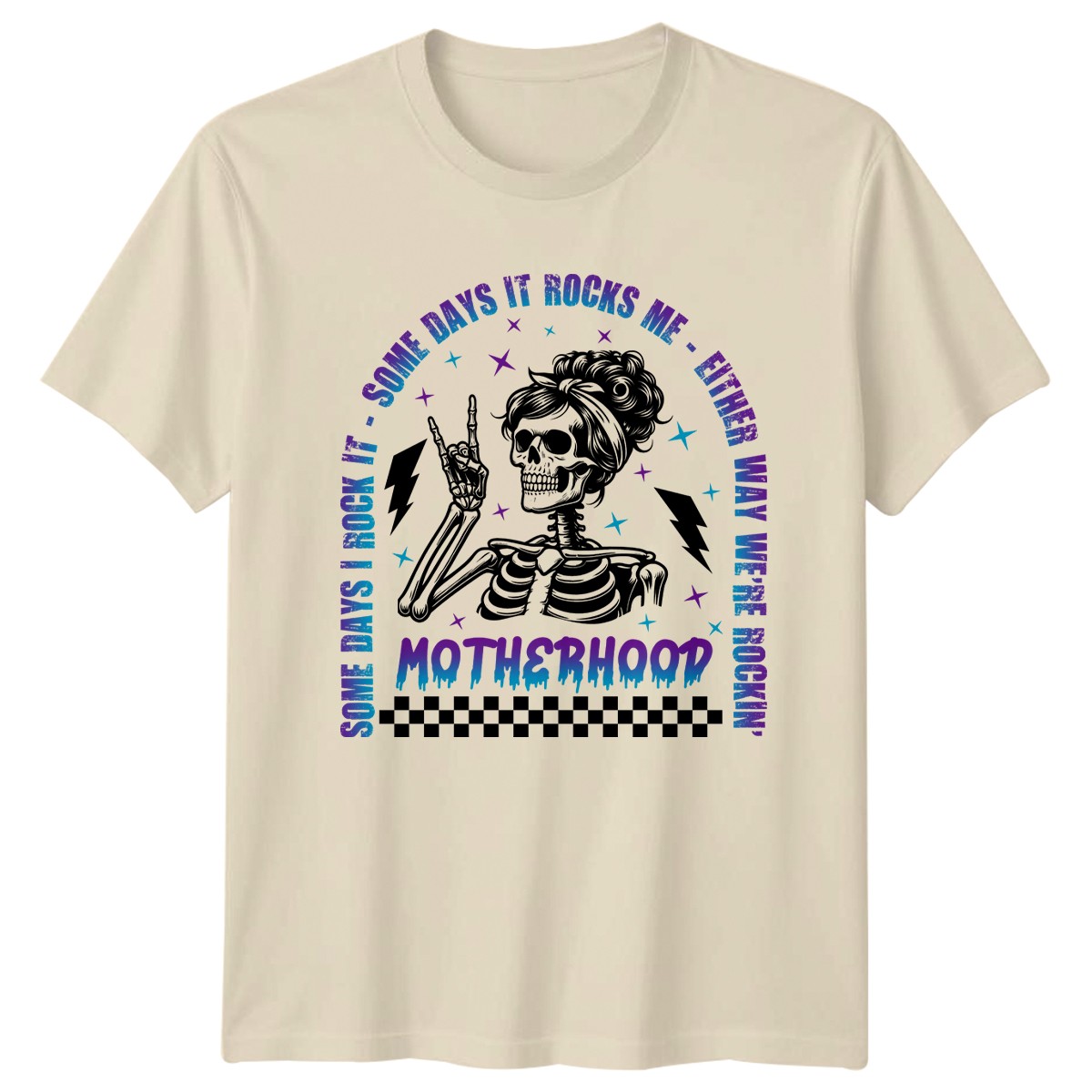 Camiseta Some Days It Rocks Me Mujer Rocker Mamá Maternidad Día de la Madre