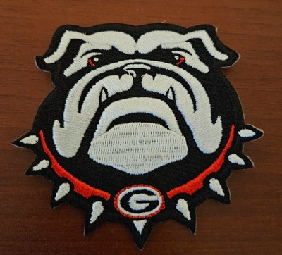 Georgia Bulldogs 3'' Iron On Embroidered Patch FREE Shipping!!
