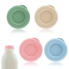 Food Grade Silicone Milk Bottle Lids Airtight Leakproof Dishwasher Fridge Safe