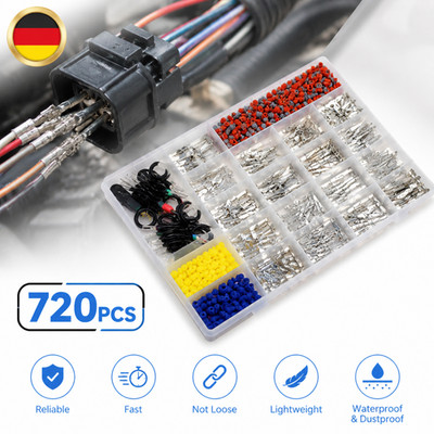 720PCS Automotive Electrical Connector Pins Kit Terminal Removal Tool Wire Seals