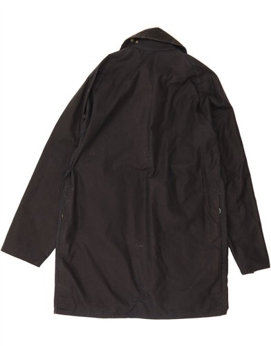 BARBOUR Mens Waxed Cotton Jacket UK 36 Small Black Cotton BC10 - Picture 2 of 3