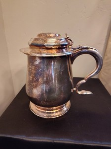 Benjamin Franklin Tankard 1978, Silver Plated. Ready To Polish Or Leave Tarnish