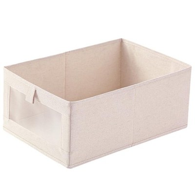 Foldable Clothes Storage Basket for Socks and Small Items with Transparent Wi...