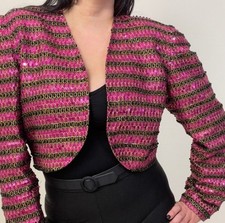 Vintage Della Roufogali Beaded Bolero Jacket Size 12