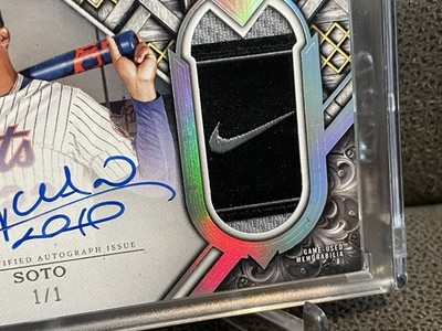 🔥Juan Soto 2025 Topps Transcendent Game Used Nike Swoosh Relic