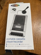 Jensen MCR-100 Portable Cassette Player/Recorder w/ Mic, AUX In, Headphone Jack