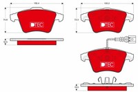 TRW Bremsbelagsatz Scheibenbremse Dtec Cotec GDB1721DTE FüR Touareg 7LA VW 7L6