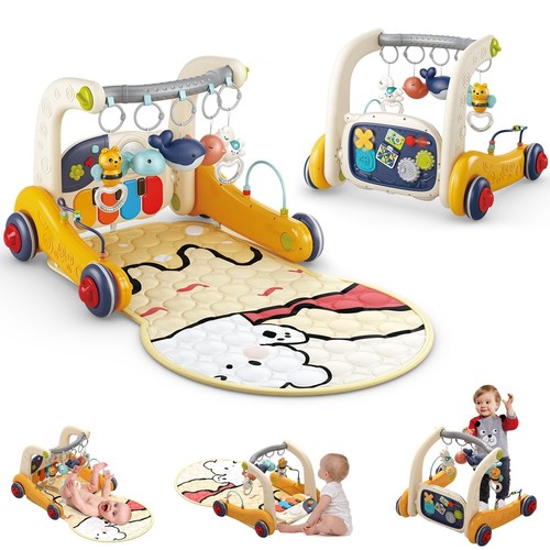 3-in-1 Baby Gym Spielmatte mit Kick Piano - Musical Activity Center für...