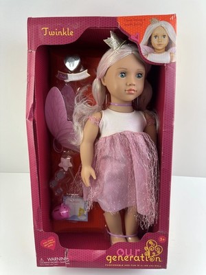 Our Generation Twinkle 18'' Doll Tooth Fairy Doll Twinkle 3+ Damaged Box