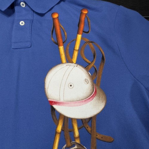 Vintage Ralph Lauren Polo Reithelm Mallet Graphic Print Gr. XL NEU - Bild 4 von 12