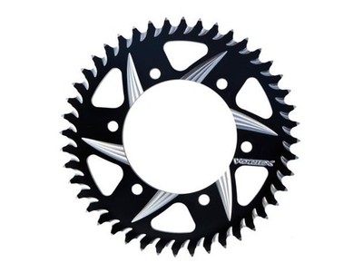 Vortex CAT5 Aluminum Rear Sprocket 45T 520 Black #526AZK-45 for Suzuki/Triumph