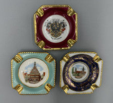 Vintage BAD WINDSHEIM & ESSLINGEN & FREUDENSTADT GERMANY Porcelain Ashtray