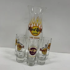 Set 6 Souvenir Hard Rock Cafe Shot & Hurricane Glasses Tokyo Las Vegas Nagoya SF