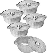 72 Oz Disposable Aluminum Pot, Disposable Pots With Lids Oven-Ready, Aluminum