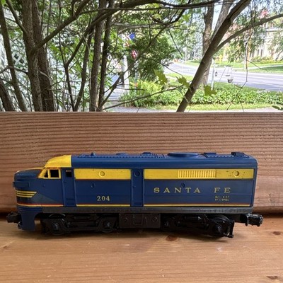 Lionel O Gauge Santa Fe Diesel A Dummy  AC 3-Rail Analog A-B-T 204 Blue
