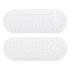 24pcs 10 Wells 170mm Paint Tray Palette Painting Pallet Holder Round for Art