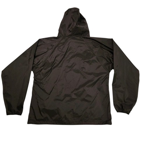 Helly Hansen Jacket Mens Medium Black Packable Lightweight Windbreaker Zip Hood - Picture 2 of 8