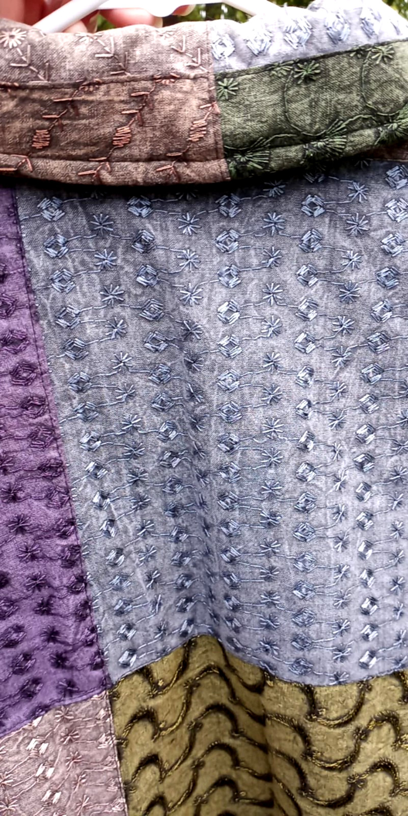 Sacred Threads Boho Patchwork Quilted Art To Wear… - image 13