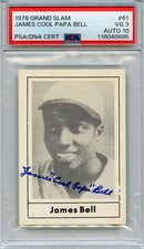 1978 Grand Slam James Cool Papa Bell #61 Signed PSA DNA AUTO 10 Baseball HOF