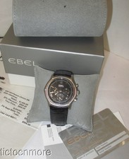 EBEL AUTOMATIC 1911 LE MODULOR CHRONOGRAPH WATCH MENS BLACK DIAL 41mm & BOX
