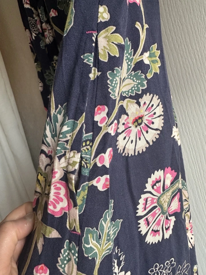 Joules синий цветочный макси рубашка платье размер 10 темно-синий Summer свет RRP£80 - Изображение 4 из 4
