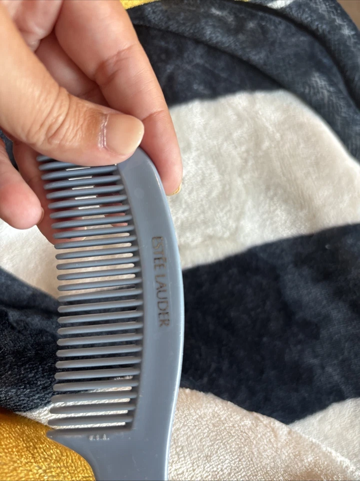NEW Vintage Estée Lauder Blue Curved Small Travel Purse Comb  6.5” - Image 2 of 2
