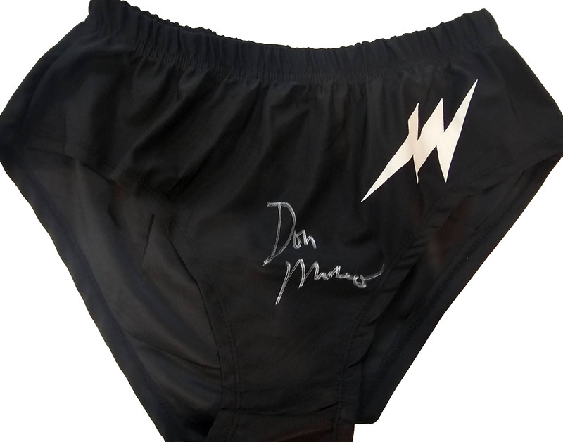 WWE DON MURACO SIGNED TRUNKS AUTOGRAPHED WITH JSA COA VERY RARE