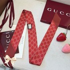 Gucci GG Printed Lightweight Double-Sided Red Silk Ribbon 2 x 47 in — photo 7