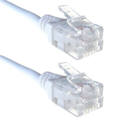 Weiße RJ11 auf RJ11 ADSL Telefonverlängerung für Modems, Faxgeräte, Computer